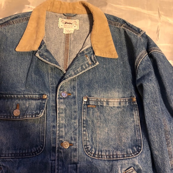 Vintage Jackets & Blazers - VTG 80s Polo Ralph Lauren Corduroy Denim Jacket